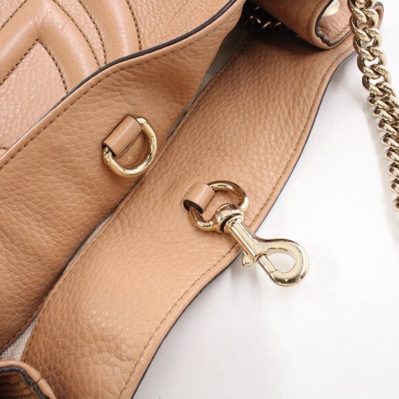 Pre-Owned Gucci Interlocking G Soho Chain Strap Tote Bag in Beige Leather - Picture 9 of 16